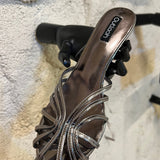 COOP KITTEN HEEL IN SILVER