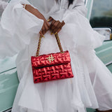 ZOYA FLAP BAG IN METALLIC RED (SMALL)