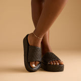 VEDA PLATFORM SLIDES IN BLACK