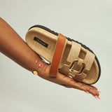 VONN SLIDES IN  LIGHT BROWN