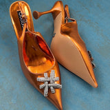 LILY HEELS IN ORANGE