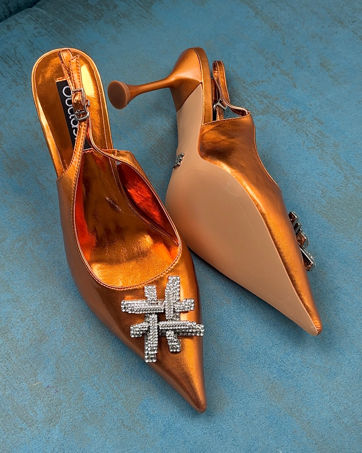 LILY HEELS IN ORANGE