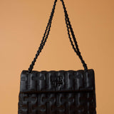ZOYA FLAP BAG IN BLACK (LARGE)