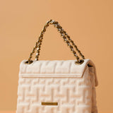 ZOYA FLAP BAG IN WHITE (SMALL)