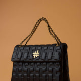 ZOYA FLAP BAG IN BLACK (LARGE)