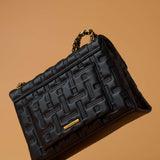 ZOYA FLAP BAG IN BLACK (LARGE)