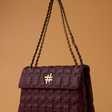 ZOYA FLAP BAG IN BURGUNDY (LARGE)