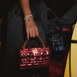 ZOYA FLAP BAG IN METALLIC RED (SMALL)