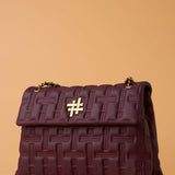 ZOYA FLAP BAG IN BURGUNDY (LARGE)