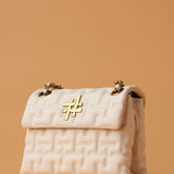 ZOYA FLAP BAG IN WHITE (SMALL)