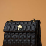 ZOYA FLAP BAG IN BLACK (MEDIUM)