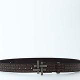 Reversible Belt in BROWN PRINT/SOLID COFFEE