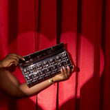 MAZE PURSE IN PLATINUM