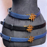 Reversible Belt in BLACK/BLUE