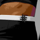 Reversible Belt in SOLID WHITE/SOLID DARK BROWN