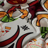 Custom  Print Scarf in Cinnamon
