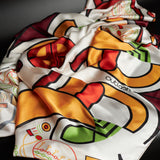 Custom  Print Scarf in Cinnamon
